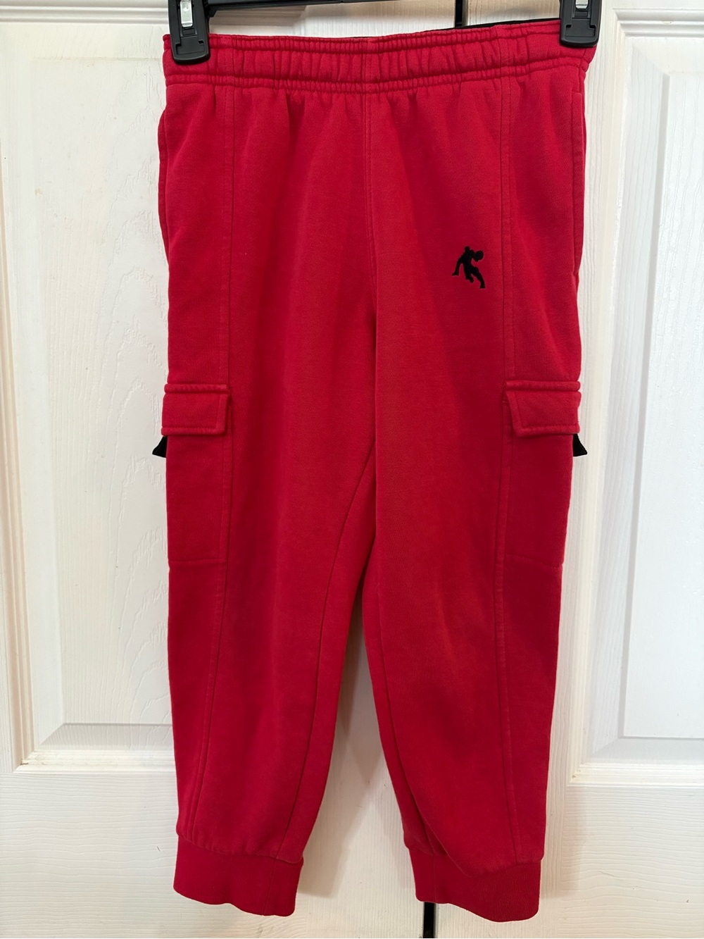 Kids Red Cargo Jogger Pants - Brand Unknown